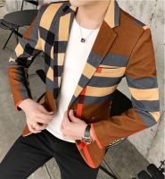 High quality Korean version fashion casual business work party shopping travel party best man dress mens slim suit jacket