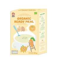 Apple Monkey Organic Ready Meal ข้าวกล้องและข้าวแดงบดออร์แกนิ ผสมฟักทองแครอท, 6 ชิ้น