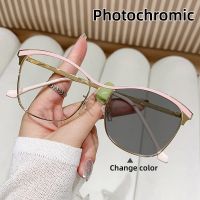 ผู้หญิงแมวตาการออกแบบตราสินค้า P Hotochromic แว่นกันแดด R O Ptical ปรากฏการณ์แว่นตาวินเทจป้องกันแสงสีฟ้าคอมพิวเตอร์แว่นตา