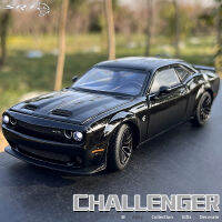 1:32 Dodge Challenger SRT ปีศาจจำลองรถของรุ่นล้อแม็กรถของเล่นกล้ามเนื้อยานพาหนะเด็กคลาสสิกโลหะรถยนต์ของขวัญวันเกิด