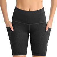 High Waist Elasticity Yoga Shorts Sport Leggings Workout Out Pocket Leggings Fitness Sports Gym Running Yoga Athletic Shorts