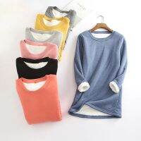 [COD] Women‘s NEW Cotton Round Neck Sweatshirt Size 5XL Thermal Shirt Thin Modal Womens Undershirt