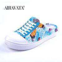 【CW】Women Fashion Half Sandals EVA Patchwork Outdoor Trend Skateboard Shoes Type Slippers Convenient Butterfly Totem Flip Flop