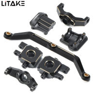 Steering Link Steering Blocks Axle Cover Caster Blocks Brass Counterweight Compatible For Traxxas TRX4M 1/18 RC Crawler Car