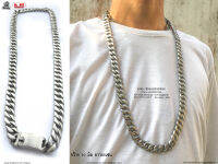 สร้อยคอ ฝรั่งยุโรป Luxary Hiphop เงินด้าน 80เซน necklace สแตนเลสแท้ Stainless แฟชั่นชาย แฟชั่นผู้หญิง 316l allacc