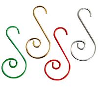 4 Colors Christmas Ornament Hooks S-Shaped Flower Hook Perfect for Christmas Tree Decorations (80 Pcs ) 50mm