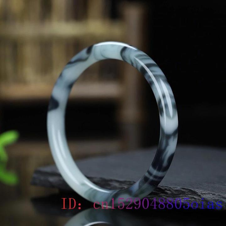 black-jade-bangle-bracelet-chinese-carved-amulet-fashion-jewelry-jadeite-gemstone-charm-round-bar-gifts-natural