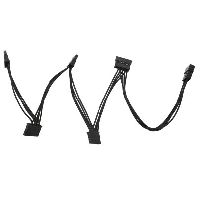 4Pin IDE 1 to 5 SATA 15Pin Hard Drive Power Supply Splitter Cable for DIY Hard Disk PC Sever 18AWG Power