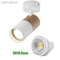 ♂Crusher Superfície Montada Cob Luz Do Ponto Ajustável 5W Grão De Madeira Downlight Teto Para Sala Estquarar TO Jantar Iluminão Gu10