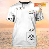 2023 NEW Barber t Shirt Custom Barber Shop Shirt White Barber Uniform_ One Thousand Five Hundred And Two cheap