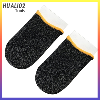 HUALI02 2pcs เหงื่อ-proof GAMING Finger Sleeve ถุงมือควบคุมหน้าจอมือถือ
