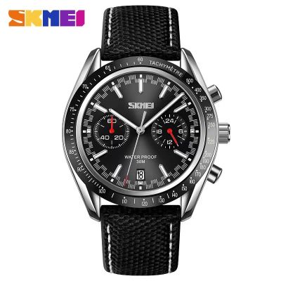 SKMEI 9292แฟชั่นหนังแท้ควอตซ์นาฬิกาข้อมือบุรุษปฏิทินกันน้ำนาฬิกาจับเวลากีฬาผู้ชายนาฬิกานาฬิกา R Eloj H Ombre