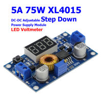 5A 75W XL4015 DC-DC Adjustable Step Down Power Supply Module + LED Voltmeter