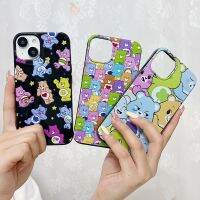 -FD.studio- เคสสกรีนลายหมีแคร์แบร์เรนโบว์ กันกระแทก เว้ากล้อง นิ่ม สำหรับ13/12/14 Plus Pro Max 8/7 Plus X/XR ทุกรุ่น #932