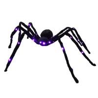 Halloween Black Spider Halloween Decoration Spider Scary Luminous LED Spider Home Bar Haunted House Ghost Prop Holiday Decor kindly