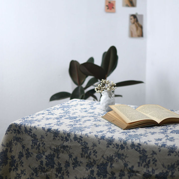 hot-ผ้าแขวนตกแต่งโต๊ะผ้าปิกนิก-ins-ภาพพื้นหลังผ้าปูโต๊ะลายดอกไม้ย้อนยุคผ้าฝ้ายและผ้าลินินที่นิยมในโลกออนไลน์สไตล์นอร์ดิก