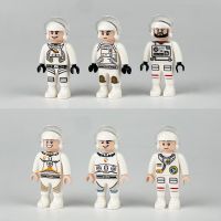 อวกาศนักบินอวกาศ MOC Playmobil 4.5Cm ชุดตัวต่อบล็อกตัวต่อเครื่องประดับขนาดเล็กตุ๊กตาขยับแขนขาได้สำหรับเด็กผู้ชายของเล่นเพื่อการศึกษา