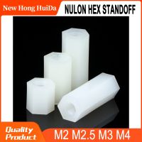 M2 M2.5 M3 M4 Putih Nilon Hex Wanita Kebuntuan Pilar Board Mount Thread PCB Plastik Hexagon Papan Utama Pengatur Jarak Baut Sekrup nut