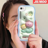 เคส JIUMOO สำหรับ Xiaomi Redmi โน๊ต5A เคส Y1 3D ลายการ์ตูนน่ารักดอกไม้เล็กสีสันสดใสขอบเป็นคลื่นเคสโทรศัพท์แบบใสนิ่มเคสเคสซิลิโคนกันกระแทกใสป้องกันเลนส์กล้อง