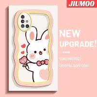 JIUMOO เคส M40s ปลอกสำหรับ Samsung Galaxy A51 4G A51 5G ลายการ์ตูนน่ารักกระต่ายดีไซน์ใหม่โคลอร์ขอบคลื่นนุ่มเคสมือถือกันกระแทกแบบใสสร้างสรรค์เคสโปร่งใสลายกล้องถ่ายรูปซิลิกาเจลป้องกัน