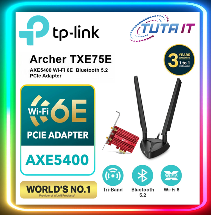 TPLink Archer TXE75E AXE5400 WiFi 6E Bluetooth 5.2 PCIe Adapter Lazada TPLink Archer TXE75E AXE5400 WiFi 6E Bluetooth 5.2 PCIe Adapter Lazada
