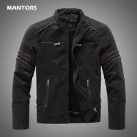 2022 Men Winter Brand Leather Jacket Casual Motorcycle Winter Inner Fleece PU Coat Faux Leather Jackets Mens Clothing Streetwear