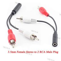 3.5mm RCA Female Connector Stereo Cable Y Plug to 2 RCA Male Adapter 3.5 Audio AUX Socket Connector to Headphone MusicYB23TH