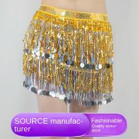 【YD】 Sparkling Belly Costume Set with Beaded Hip Scarf and Tassel for Performance exotic dancewear