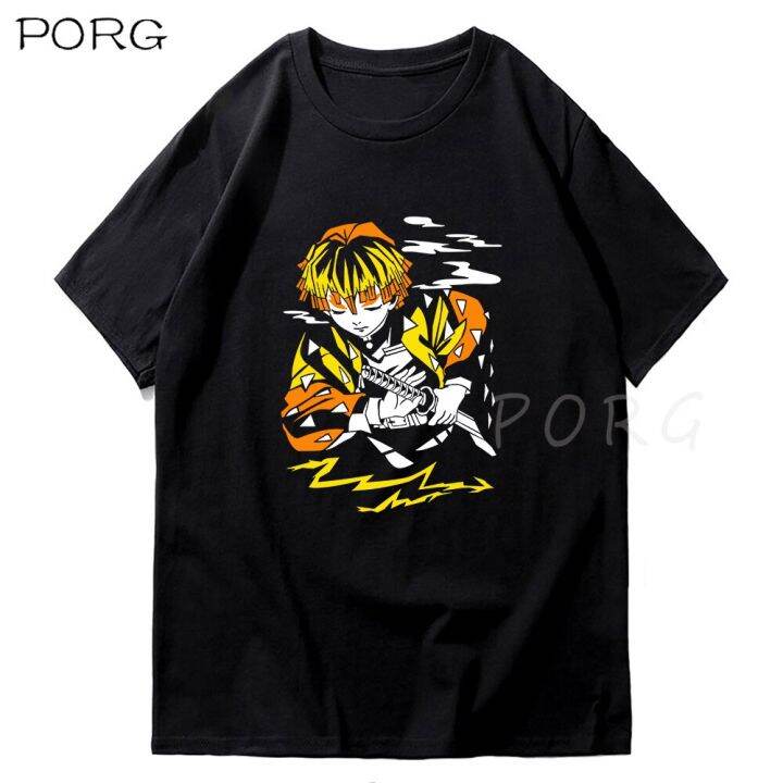 kimetsu-no-yaiba-t-shirt-men-casual-cotton-demon-slayer-tshirt-male-kawaii-tanjiro-tee-shirt-rengoku-100-cotton-gildan