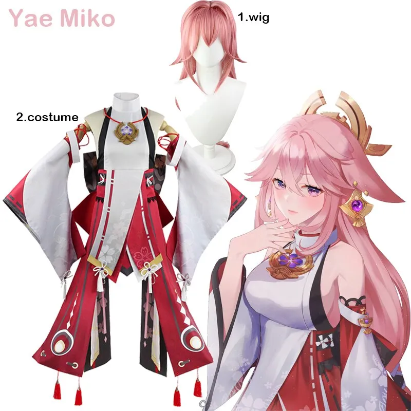 Genshin Impact Game Yae Miko Character Outfit High Quality Anime  Roleplaying Clothing Set Comic Cosplay Costumes | Lazada PH