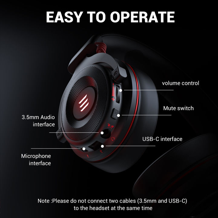 eksa-e900-pro-e900ชุดหูฟัง-gamer-สาย-pc-usb-3-5มิลลิเมตร-x-ps4หูฟังพร้อมไมโครโฟน7-1เสียงรอบทิศทางสำหรับคอมพิวเตอร์แล็ปท็อป