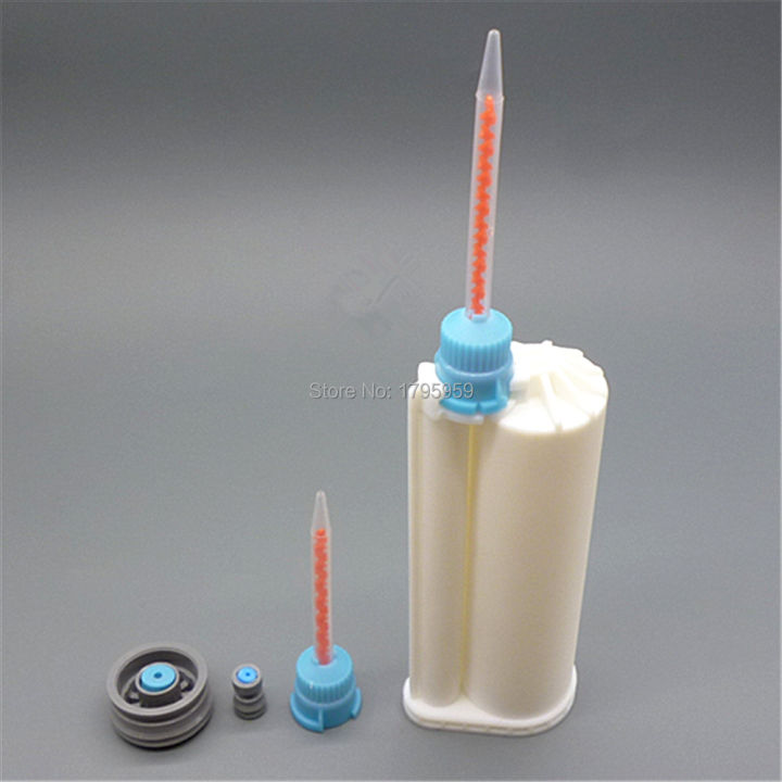 best-selling-lucienfor-2x-static-mixer-mixing-nozzle-10-1-mix-ratio-empty-dual-epoxy-resin-dispenser-50ml-with-seal-cap-and-sealing-pistons