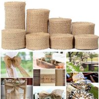 2Yard/roll Natural Jute Burlap Ribbon for Crafts DIY Hemp Ribbon Lace Material Wedding Party Decorative Christmas Gift Wrapping