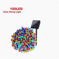 Lampu Hias นางฟ้าไฟกลางแจ้งกันน้ำสายพลังงานแสงอาทิตย์แบบ100led พร้อมอุปกรณ์ตกแต่งสวนแผงแสงอาทิตย์สำหรับ