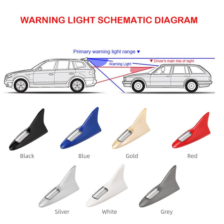 cw-car-solar-shark-fin-shaped-led-light-driving-safety-warning-strobe-light-auto-roof-decorative-lights-car-accessories