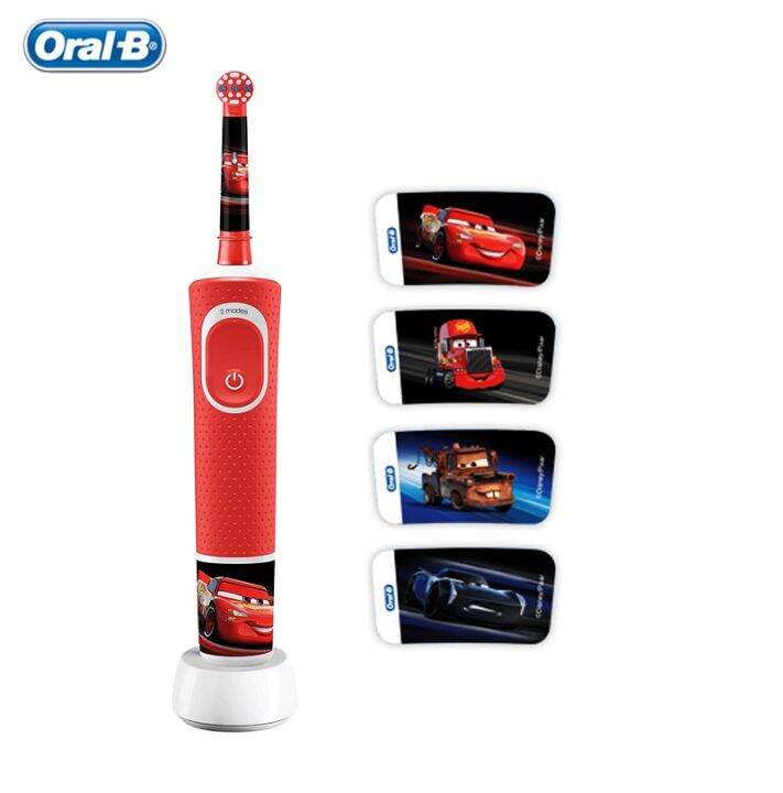 oral-b-แปรงสีฟันไฟฟ้าเด็กหัวหัวแปรงสีฟันสำรองแบบชาร์จไฟได้กันน้ำอ่อนโยนตั้งเวลาได้3