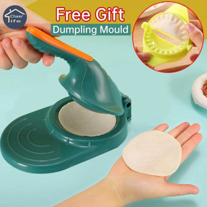 DIY Dumplings Maker Dough Pressing Tool Manual Wrapper Making Plastic Mold Dumpling Skin Artifact Dough Press Kitchen Accessorie