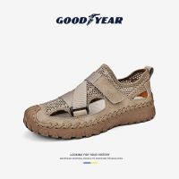 Goodyear mesh shoes mens summer new breathable mesh sports casual shoes mens thin section hollow lightweight mesh shoes shoes