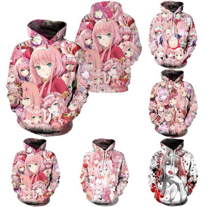 เสื้อกันหนาวเสื้อแจ็คเก็ตเสื้อฮู้ดดี้พิมพ์ลาย-anime-darling-in-the-franxx-zero-two-coat-unisex