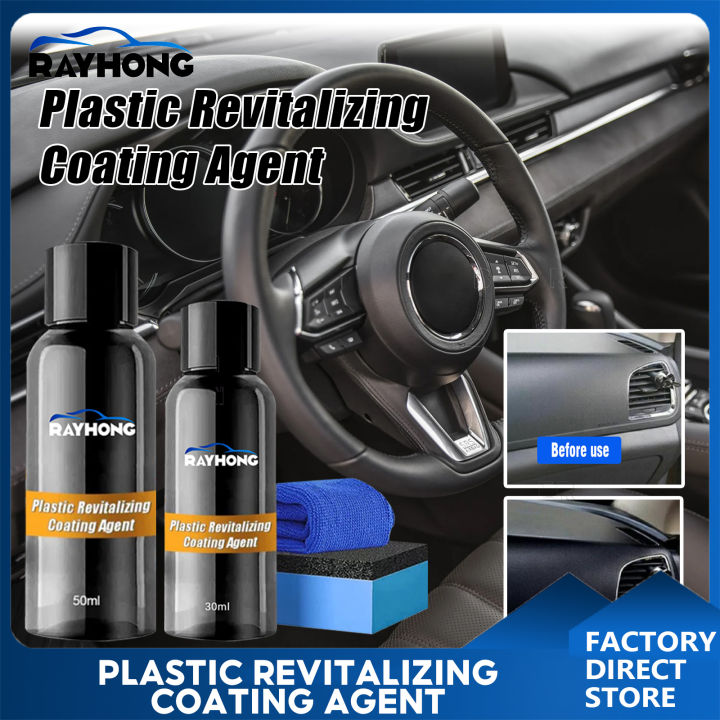 Rayhong Car Plastic Restore Coating Agent Car Cleaning Products Plastic  Leather Restore Auto Polish And Repair Coating Auto Plastic Rubber Exterior  Repair Clean Refresh Restoration Agent Black Shine Seal Coating Retreading  Agent