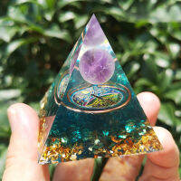 Orgone Pyramid Epoxy Process สวยงามสวยงาม 5 ซม. เครื่องประดับตกแต่งสำหรับตกแต่งบ้านสำนักงาน