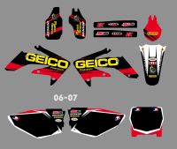 New Style TEAM GRAPHICS BACKGROUNDS DECALS STICKERS Kits For Honda CRF250 CRF250R CRF 250 250R 2004 2005 2006 2007 2008 2009