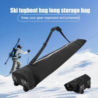 Oxford Cloth Snow Board Holder Bag Waterproof with Wheel Snowboard Ski Sack Wear-Resistant Scratch Resistant for Outdoor Sports