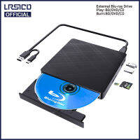 ภายนอก Bluray Drive 3D Blu-Ray Burner Reader USB 3.0 &amp; Type-C Blu-Ray Burner Writer Slim BD CD DVD Optical Bluray สำหรับคอมพิวเตอร์