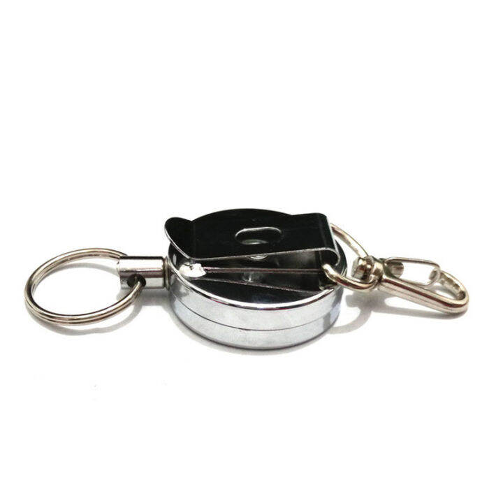 metal-retractable-pull-key-ring-id-badge-holder-name-tag-card-holder-recoil-reel-belt-clip-gift-office-supplies