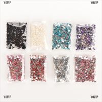 YOVIP Lots 1000Pcs 4mm Rhinestone Facets Flatback Crystal Round Beads Nail Art DIY