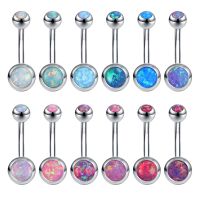 【CW】 1PC Stone Navel Piercing Belly Pink