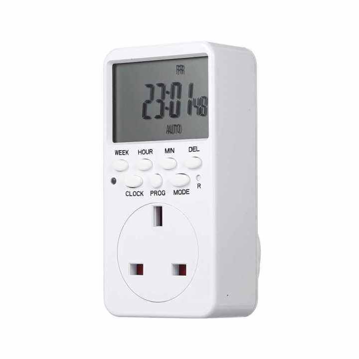 Digital Timer Switch Socket LCD Display Plugin Programmable Time