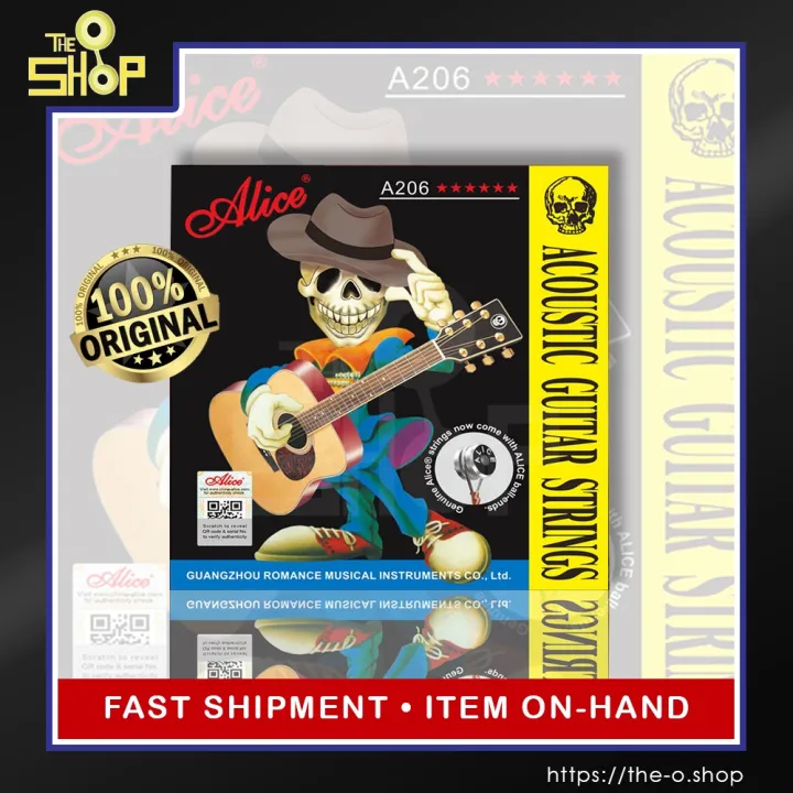 【Quick delivery from Manila】Alice A206 Acoustic Guitar Strings 100