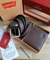 Levis Leather Belt &amp; Wallet Set เซตสุดคุ้ม กระเป๋าสตางค์ และ เข็มขัด (งานแบรนด์แท้)